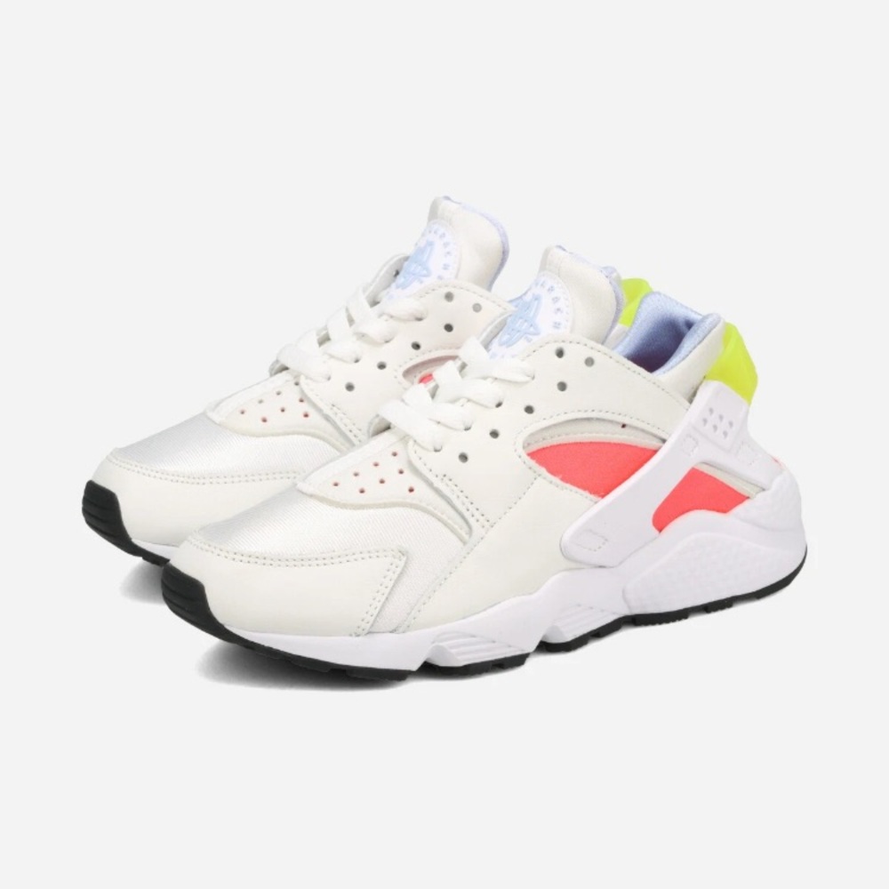 NWOB NIKE AIR HUARACHE WHITE & BRIGHT CRIMSON VOLT DH4439-106 SNEAKERS Size 10.5